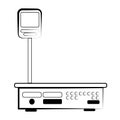 Flat icon scale, weighing, weight, balance